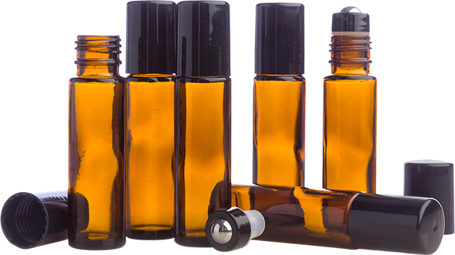 Amber Roll-on 10ml Bottle 6pk