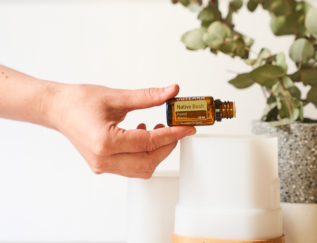 native bush oil in diffuser