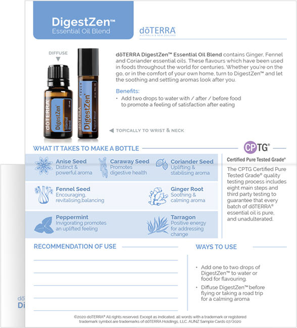 DigestZen™ Sample Cards 10 Pack