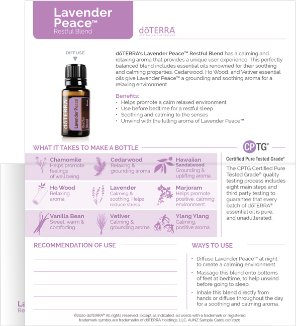 Lavender Peace Sample Cards 10 Pack